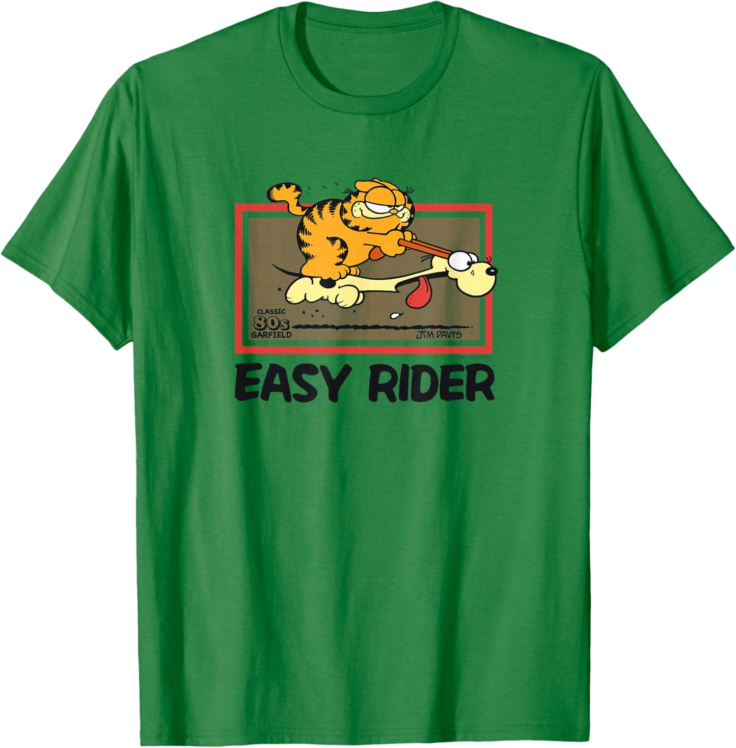 Garfield Vintage Easy Rider T-Shirt - T-Shirt | Irish Green