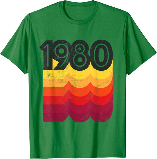 Birthday 80s Style Retro 1980 T-Shirt - T-Shirt | Irish Green