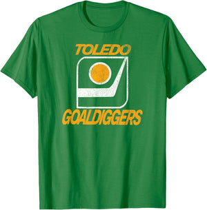 Defunct Hockey Team Toledo Goaldiggers Hockey T-Shirt - T-Shirt | Irish Green