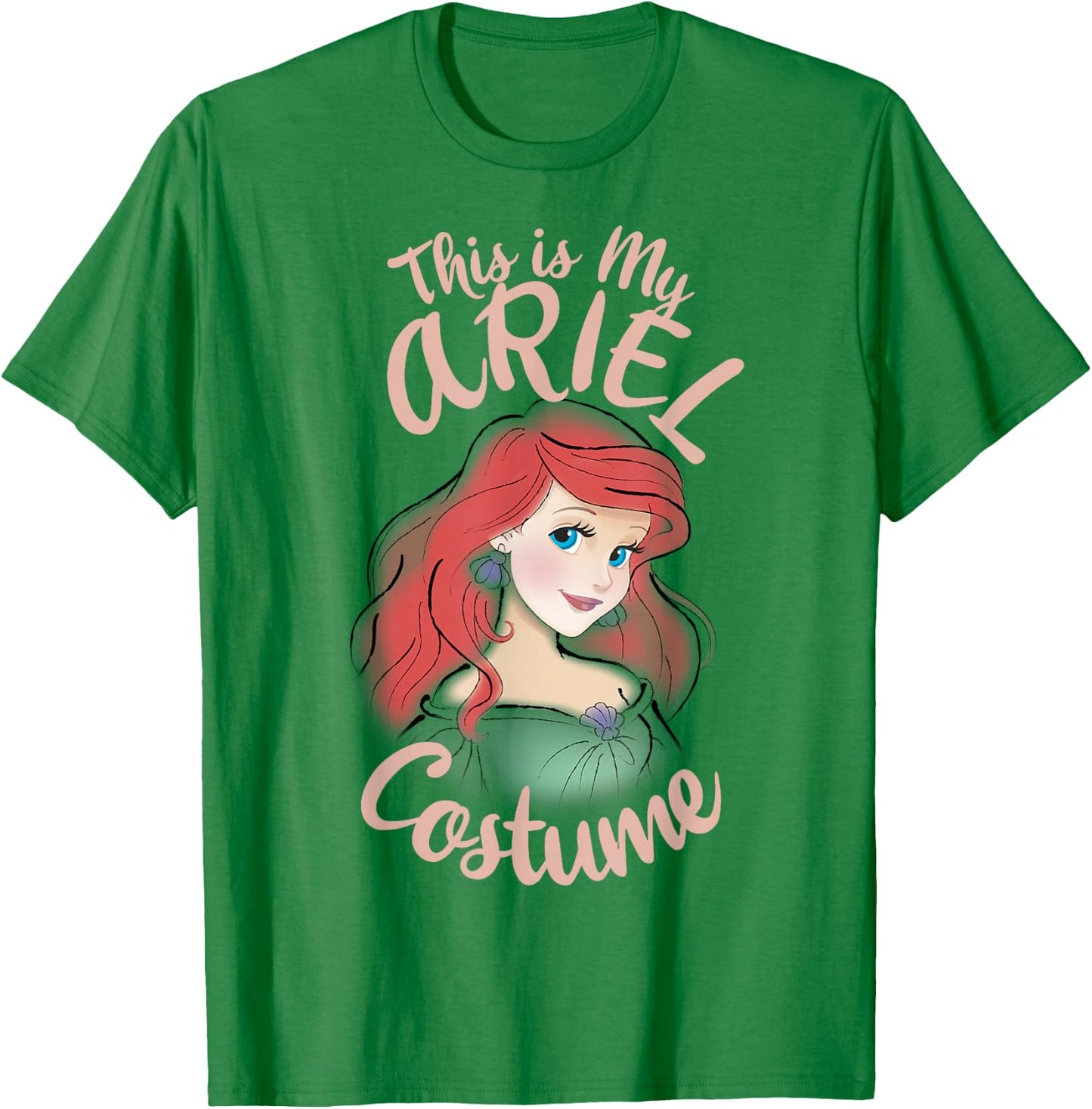 Disney The Little Mermaid Ariel This is My Costume Halloween T-Shirt - T-Shirt | Irish Green
