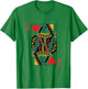 Queen of Hearts Playing Card Poker T-Shirt - T-Shirt | Irish Green