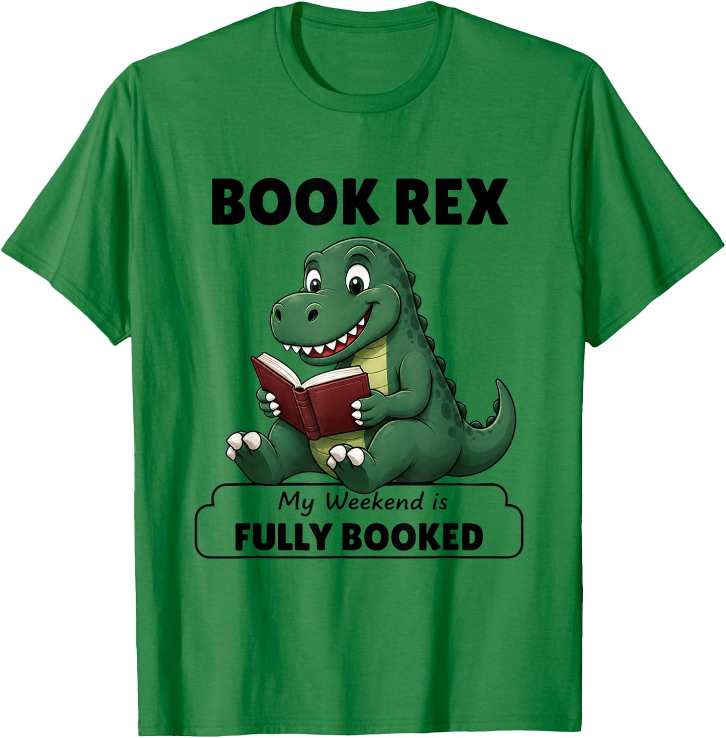 Funny Reading Dinosaur Gift Book Lovers T-Shirt - T-Shirt | Irish Green