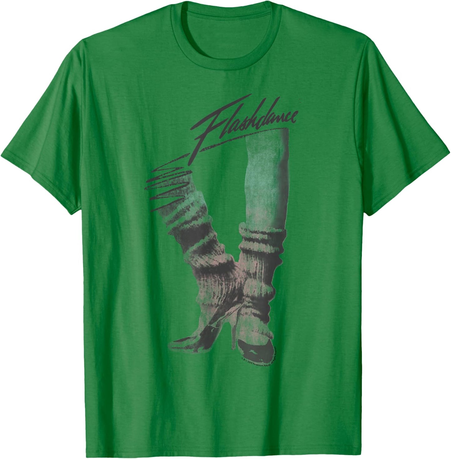 Flashdance Dancing Shoes Title Logo T-Shirt - T-Shirt | Irish Green