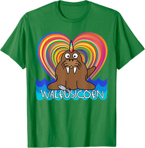 WALRUSICORN T Shirt Walrus Unicorn T-Shirt - T-Shirt | Irish Green