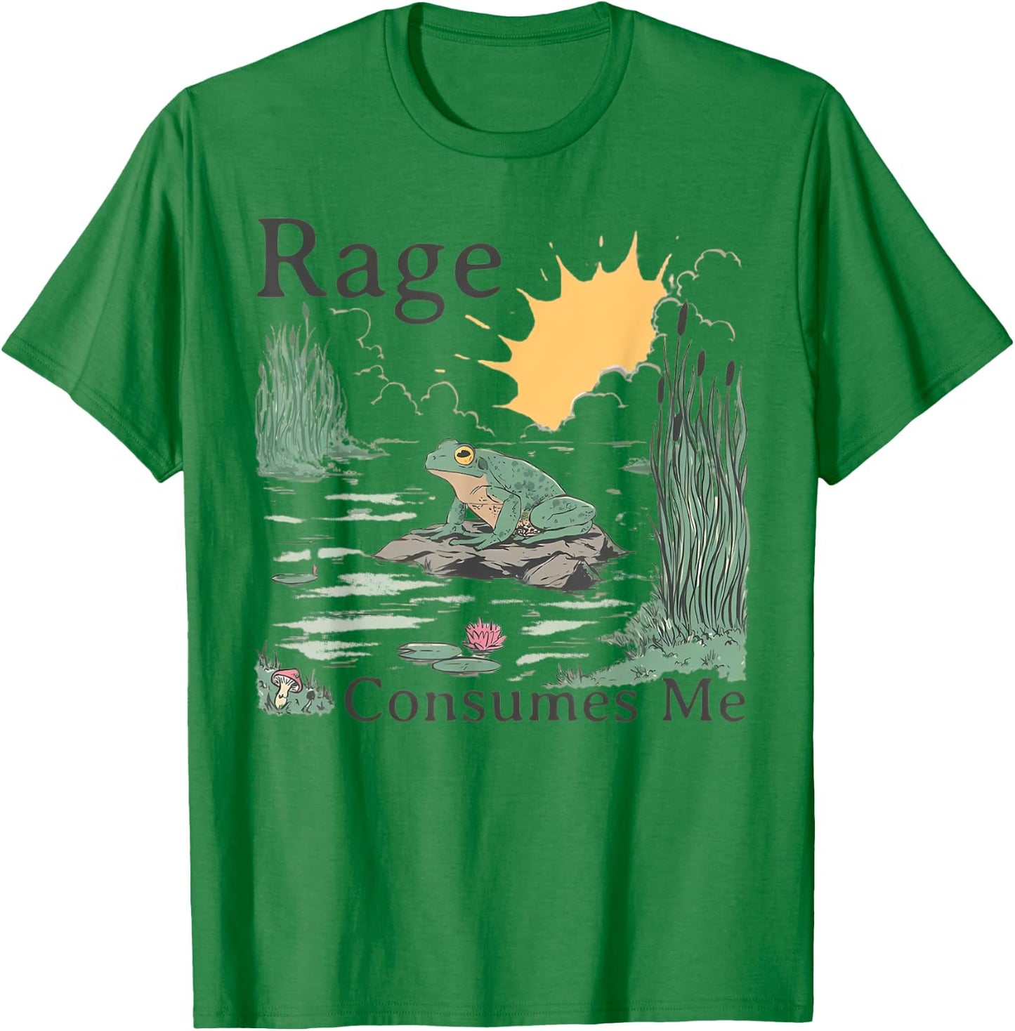 Rage Consumes Me Frog Frog Pond T-Shirt - T-Shirt | Irish Green