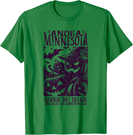 Anoka Minnesota Since 1920 Grande Day Parade Halloween Mecca T-Shirt - T-Shirt | Irish Green