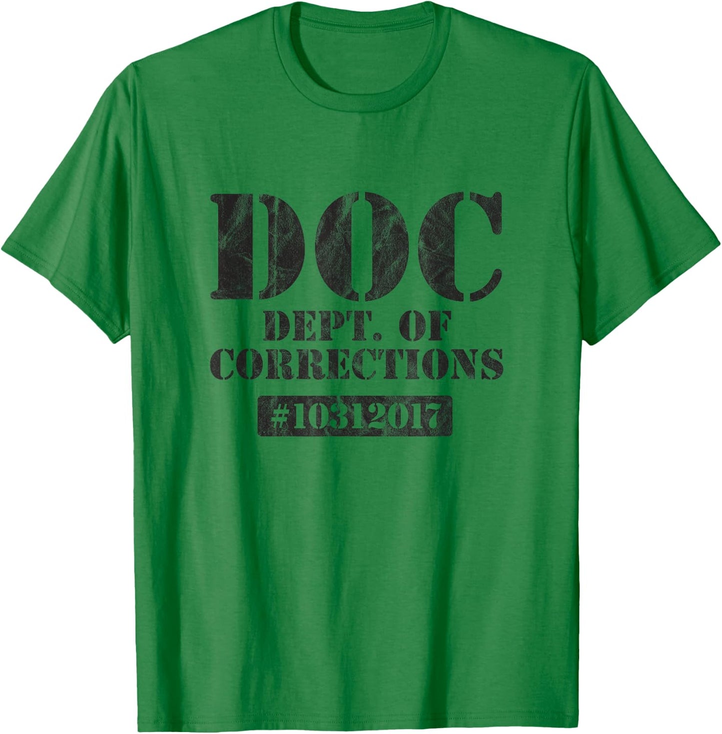 Dept of Corrections Halloween Inmate Costume Party Funny T-Shirt - T-Shirt | Irish Green