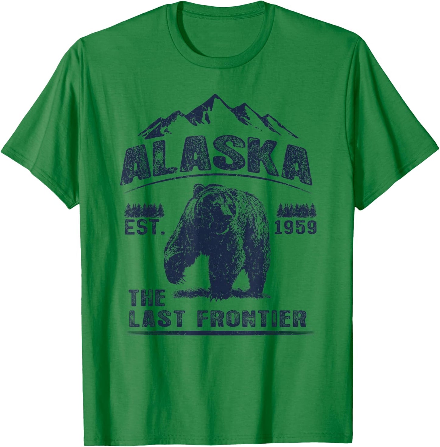 Bear Alaska The Last Frontier T-Shirt - T-Shirt | Irish Green