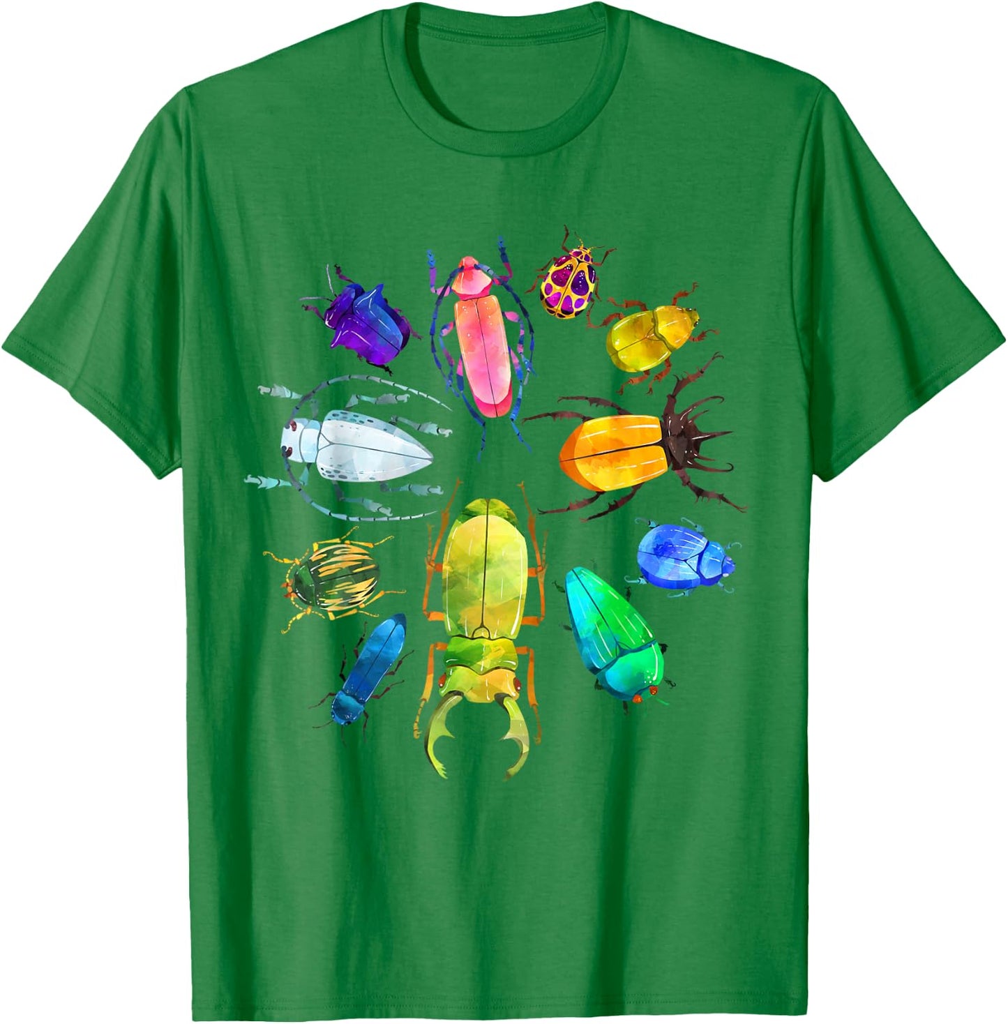 Fun Cute Bugs Insects Beetles Kid Boy Girl Adult Bug Catcher T-Shirt - T-Shirt | Irish Green
