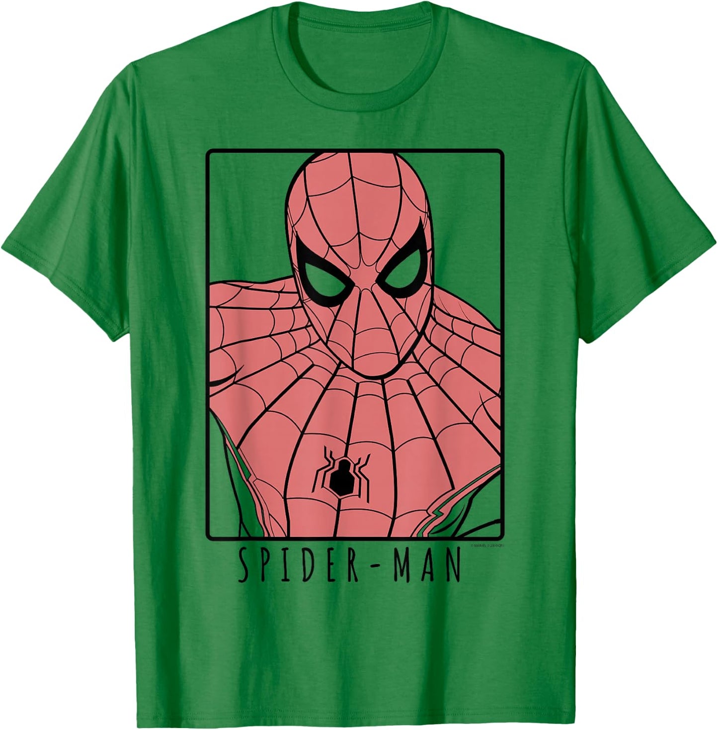 Marvel Spider-Man Far from Home Ornate Simple Poster T-Shirt - T-Shirt | Irish Green