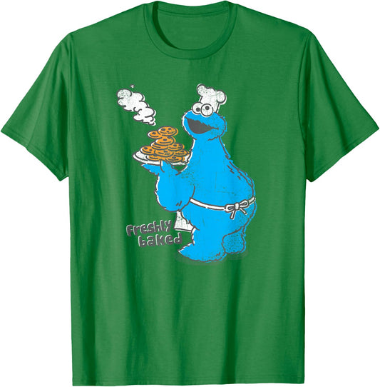 Sesame Street Cookie Monster Freshly Baked T-Shirt - T-Shirt | Irish Green