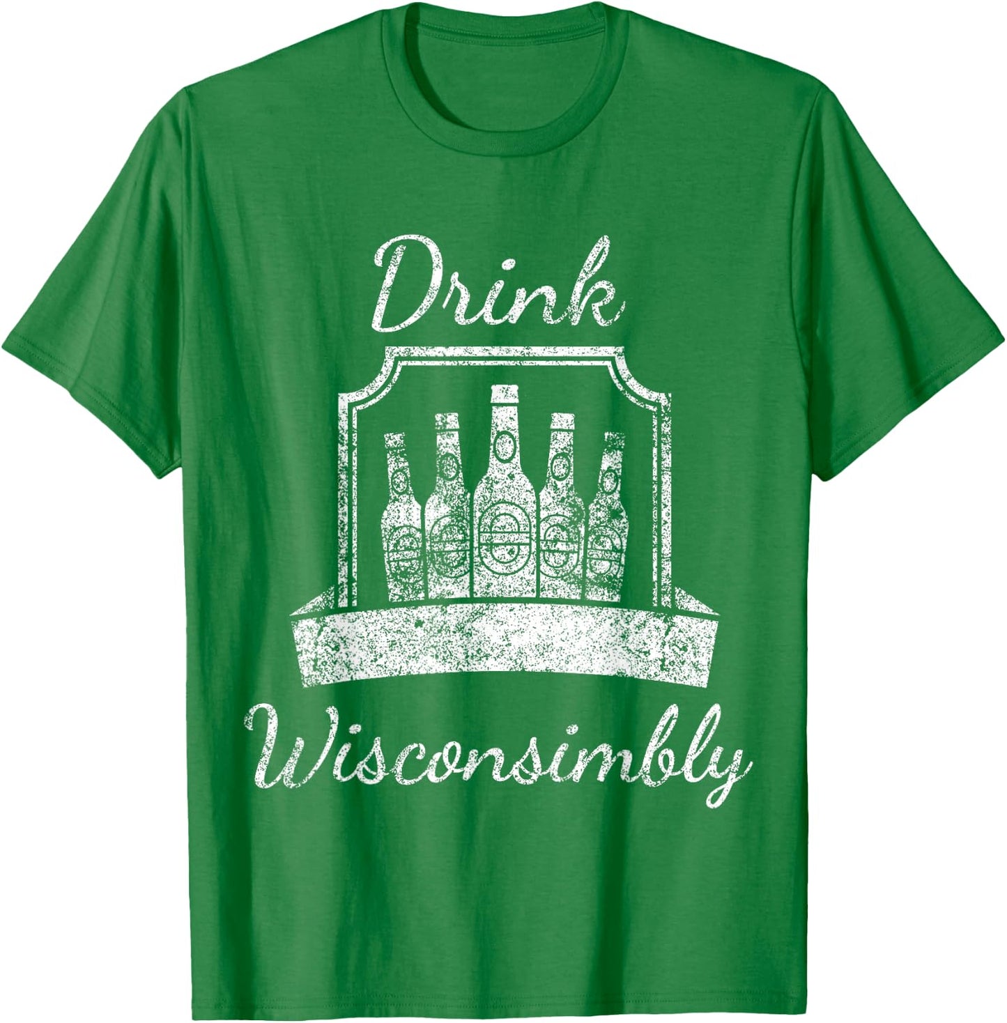 Vintage - Drink Wisconsimbly - St. Patrick's T-Shirt - T-Shirt | Irish Green
