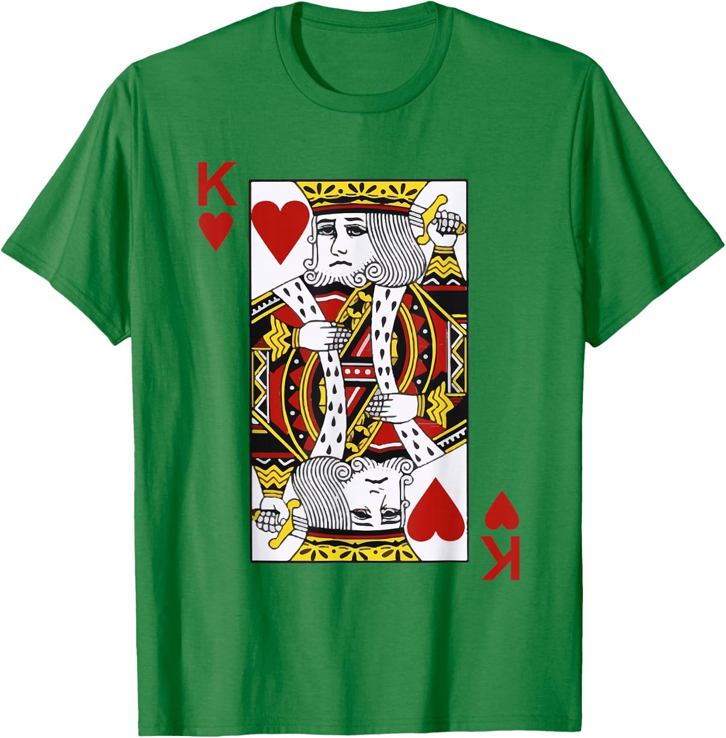 King of hearts Blackjack Cards Poker 21 K T-Shirt - T-Shirt | Irish Green