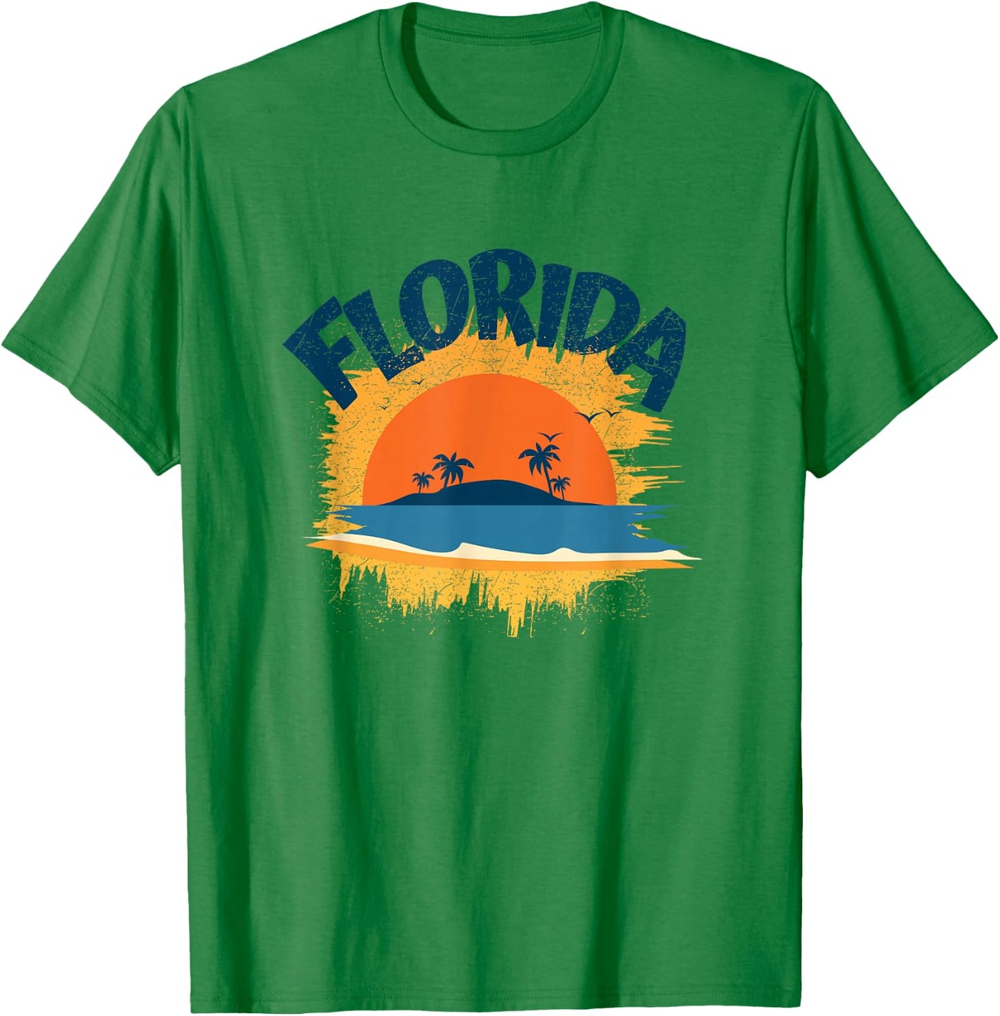 Vintage Florida Retro Design Sunshine Men Women Kids T-Shirt - T-Shirt | Irish Green