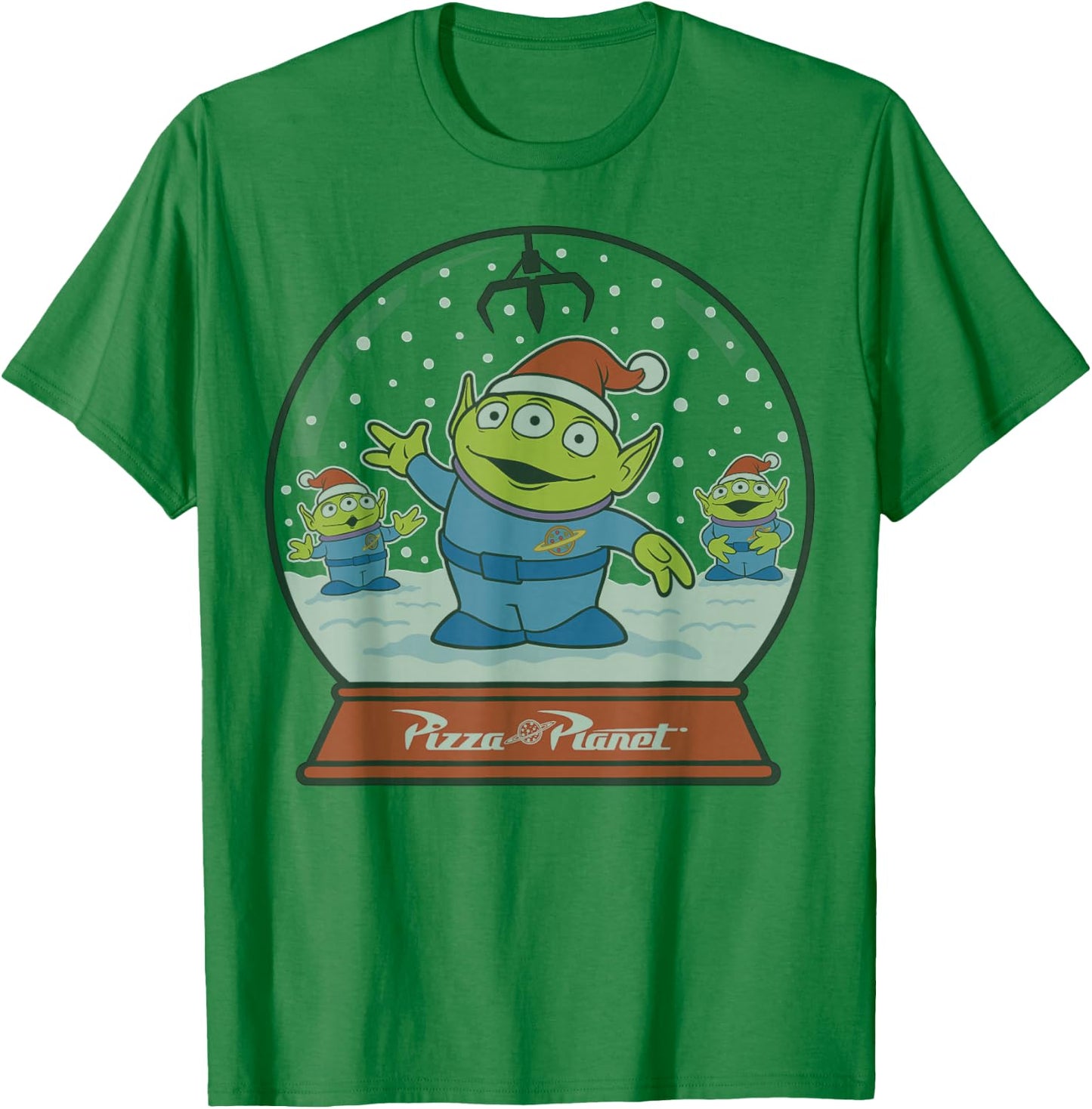 Disney Pixar Toy Story Alien Claw Snowglobe Christmas T-Shirt - T-Shirt | Irish Green