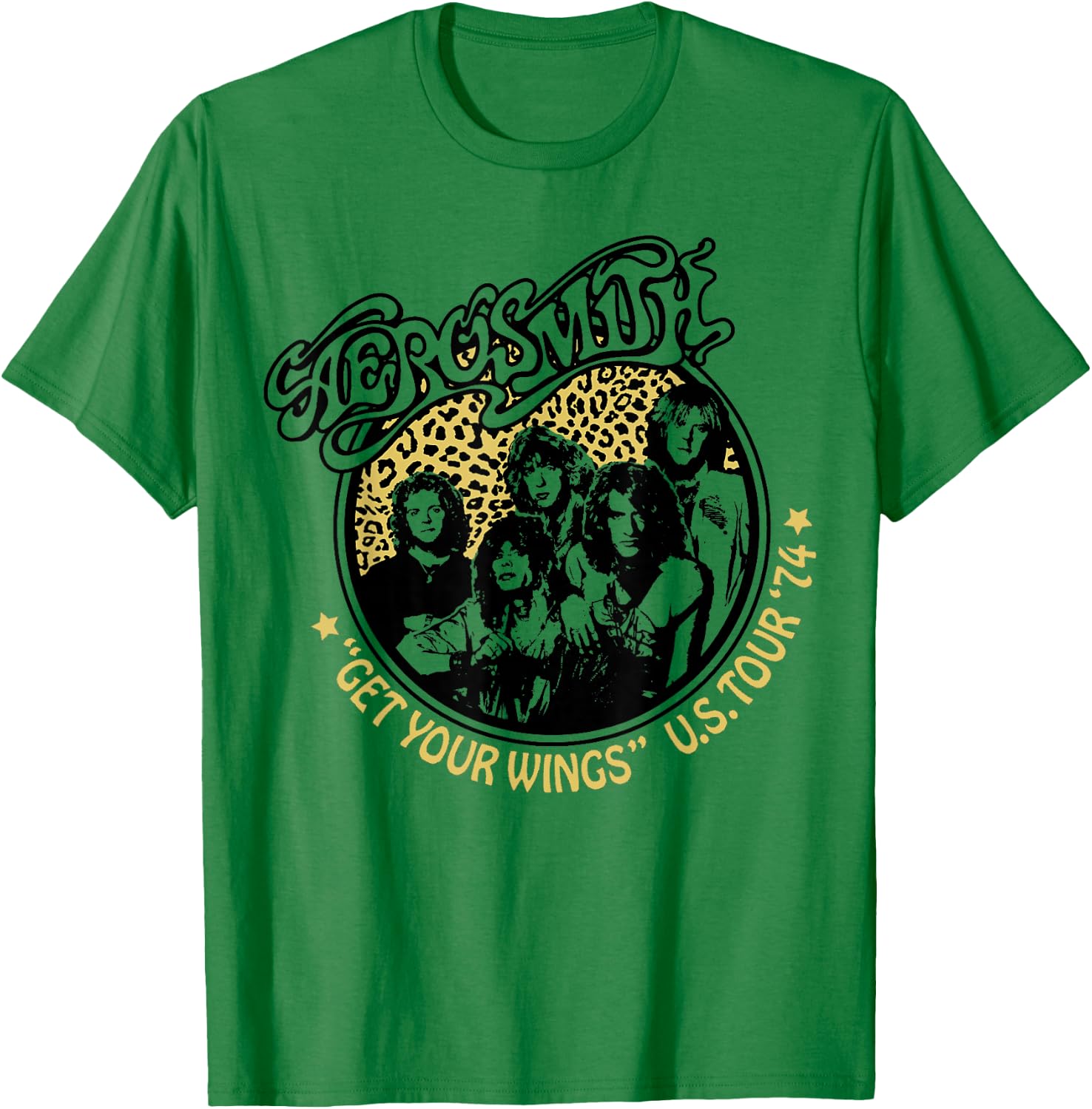 Aerosmith - Wings Tour '74 T-Shirt - T-Shirt | Irish Green
