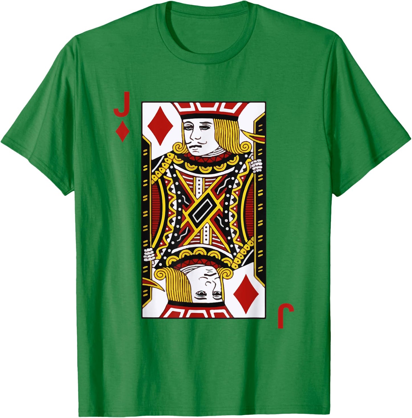 Jacks of Diamonds J Blackjack Playing Cards T-Shirt - T-Shirt | Irish Green