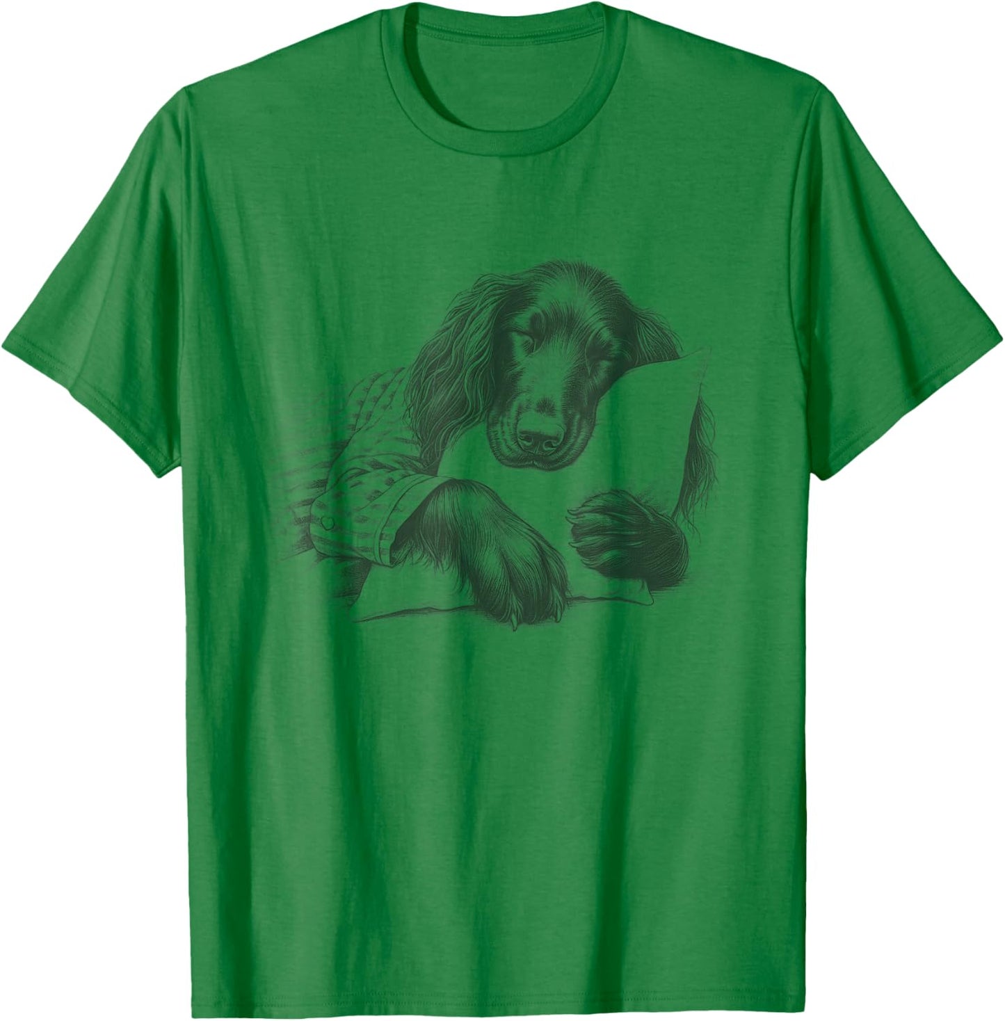 Sleeping Pajama Gordon Setter Drawing Art Design T-Shirt - T-Shirt | Irish Green