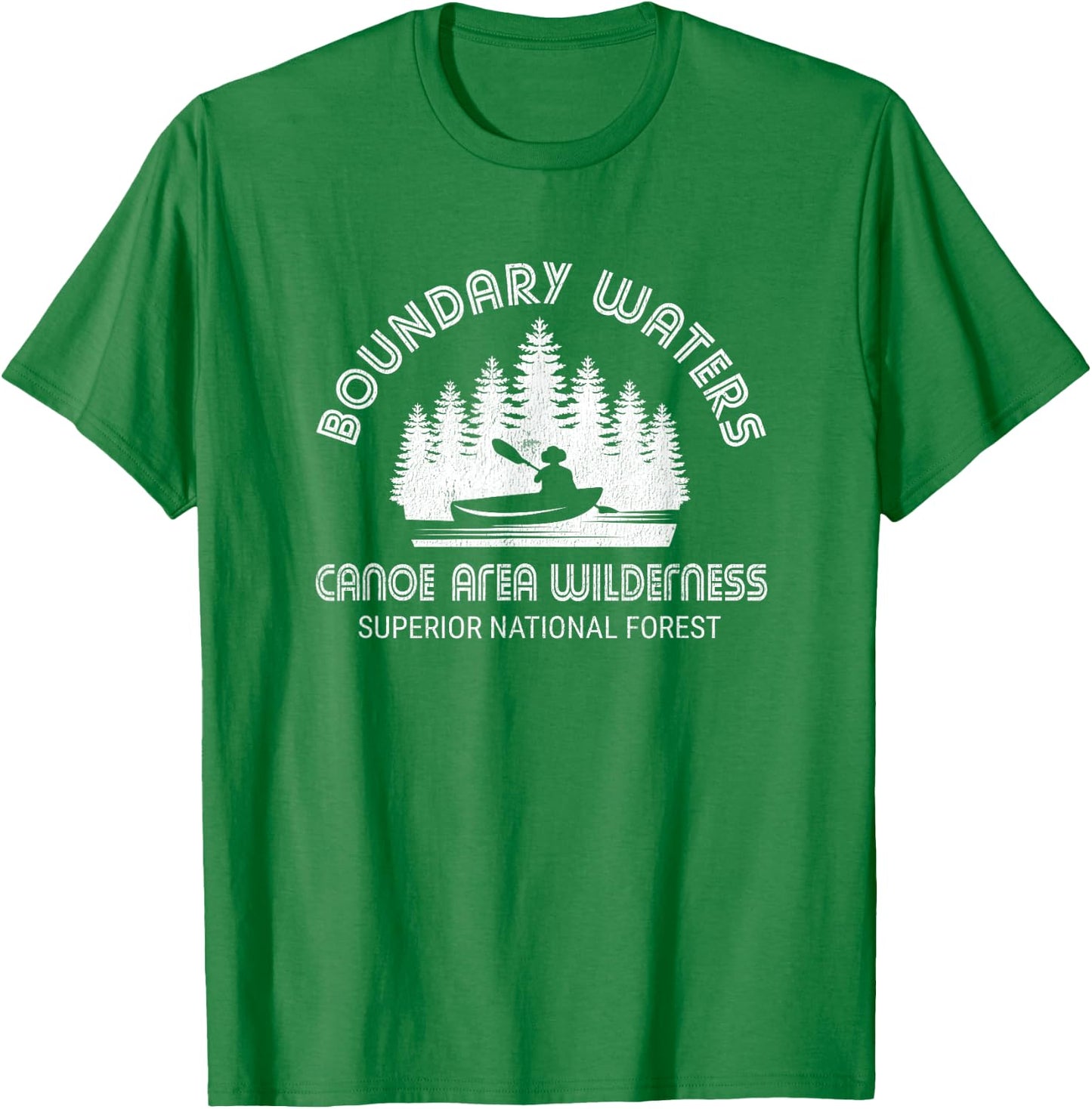 Boundary Waters Vintage Minnesota BWCA Shirt T-Shirt - T-Shirt | Irish Green