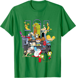 Nickelodeon Classic Characters Apartment Hangout T-Shirt - T-Shirt | Irish Green