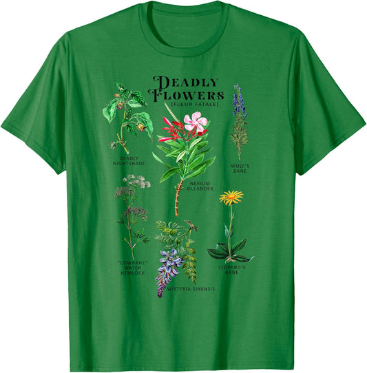 Poisonous Flowers Fleur Fatale Plant Halloween Gift T-Shirt - T-Shirt | Irish Green