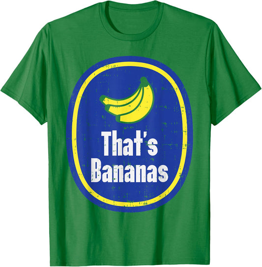 Thats Bananas Sticker Funny Fruit Lazy DIY Halloween Costume T-Shirt - T-Shirt | Irish Green