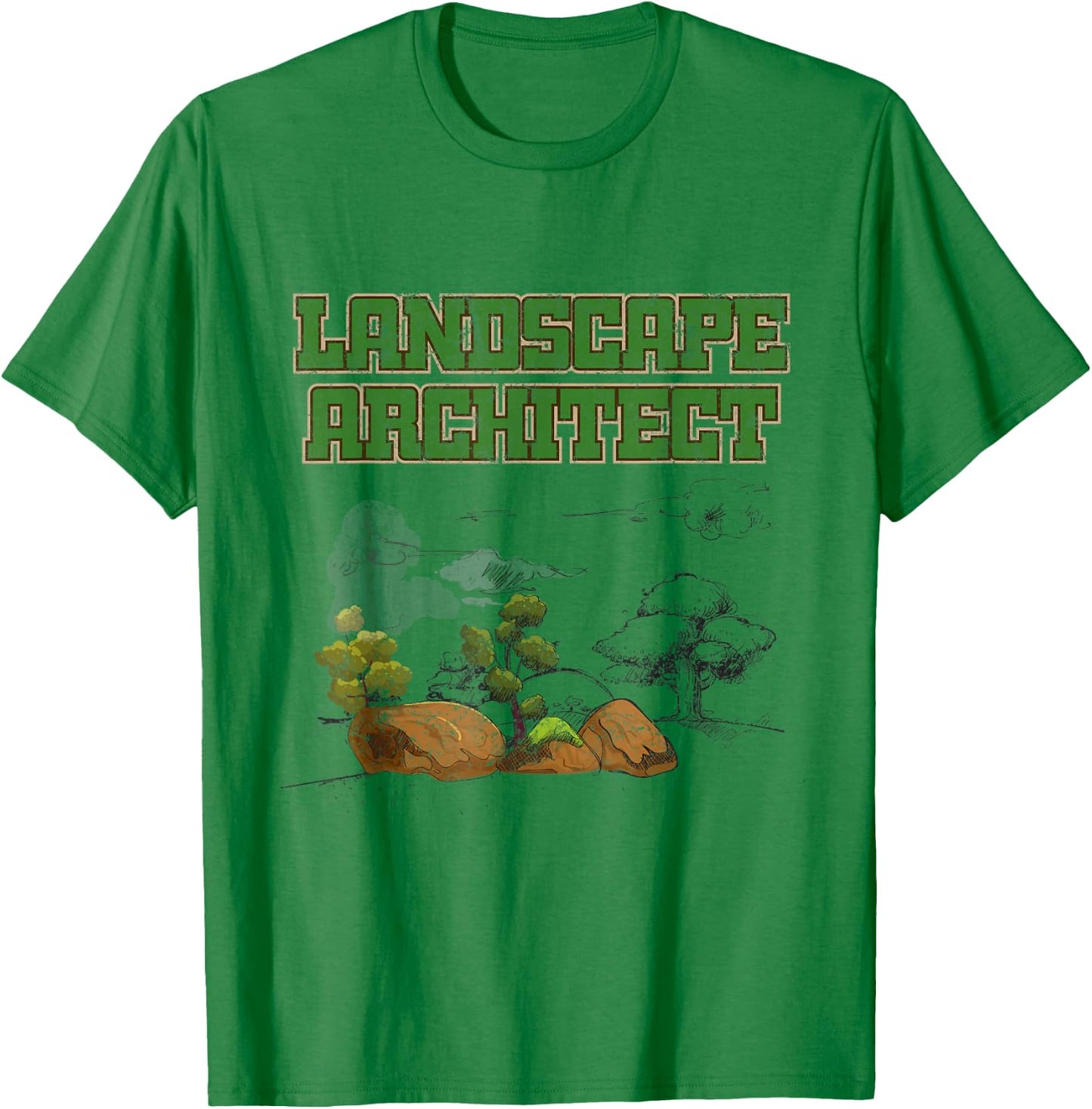 Landscape Architect | Retro Landscaper Student T-Shirt - T-Shirt | Irish Green