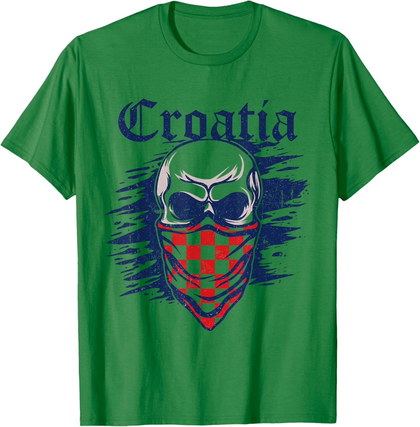 Croatia Hrvatska Flag Zagreb Croatian Jersey Retro T-Shirt - T-Shirt | Irish Green
