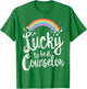 Lucky To Be A Counselor School St Patricks Day Gift T-Shirt - T-Shirt | Irish Green