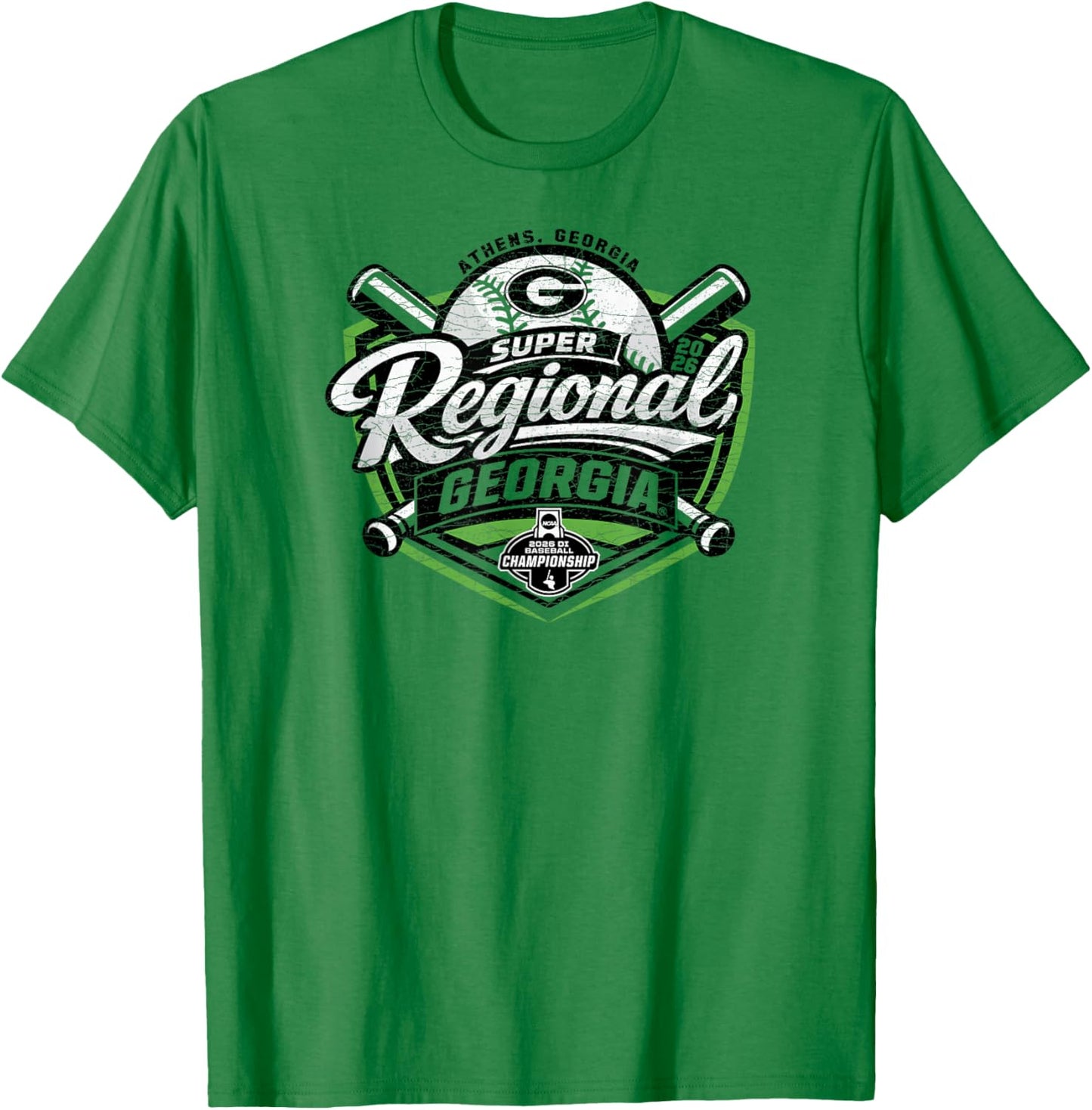 Georgia Bulldogs Super Regionals Baseball 2026 CWS T-Shirt - T-Shirt | Irish Green