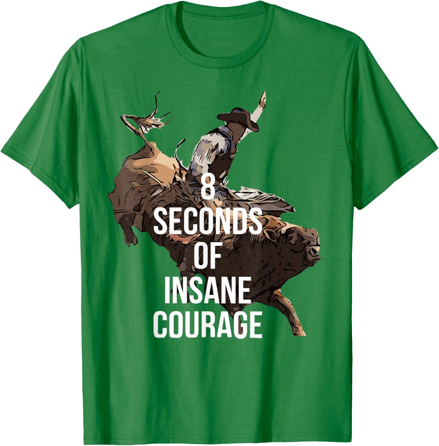 Rodeo Bull Rider 8 Seconds T-Shirt - T-Shirt | Irish Green