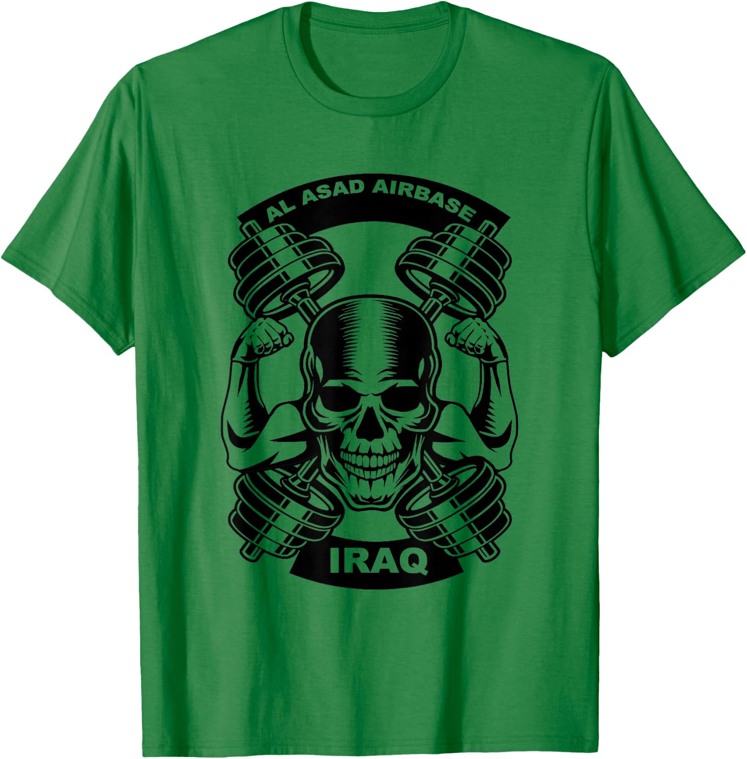 Al Asad Airbase Iraq Military T-Shirt - T-Shirt | Irish Green