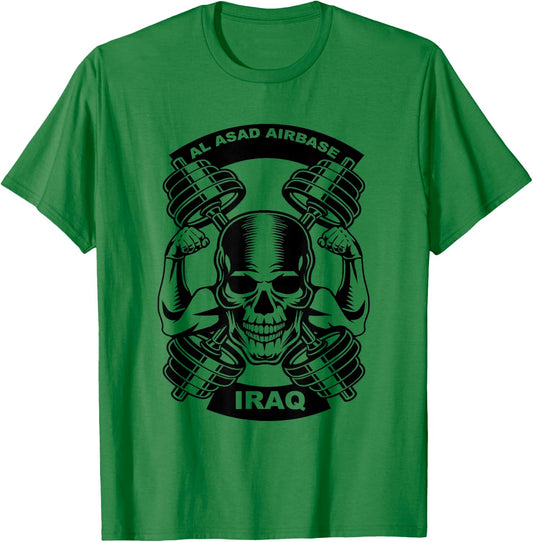 Al Asad Airbase Iraq Military T-Shirt - T-Shirt | Irish Green