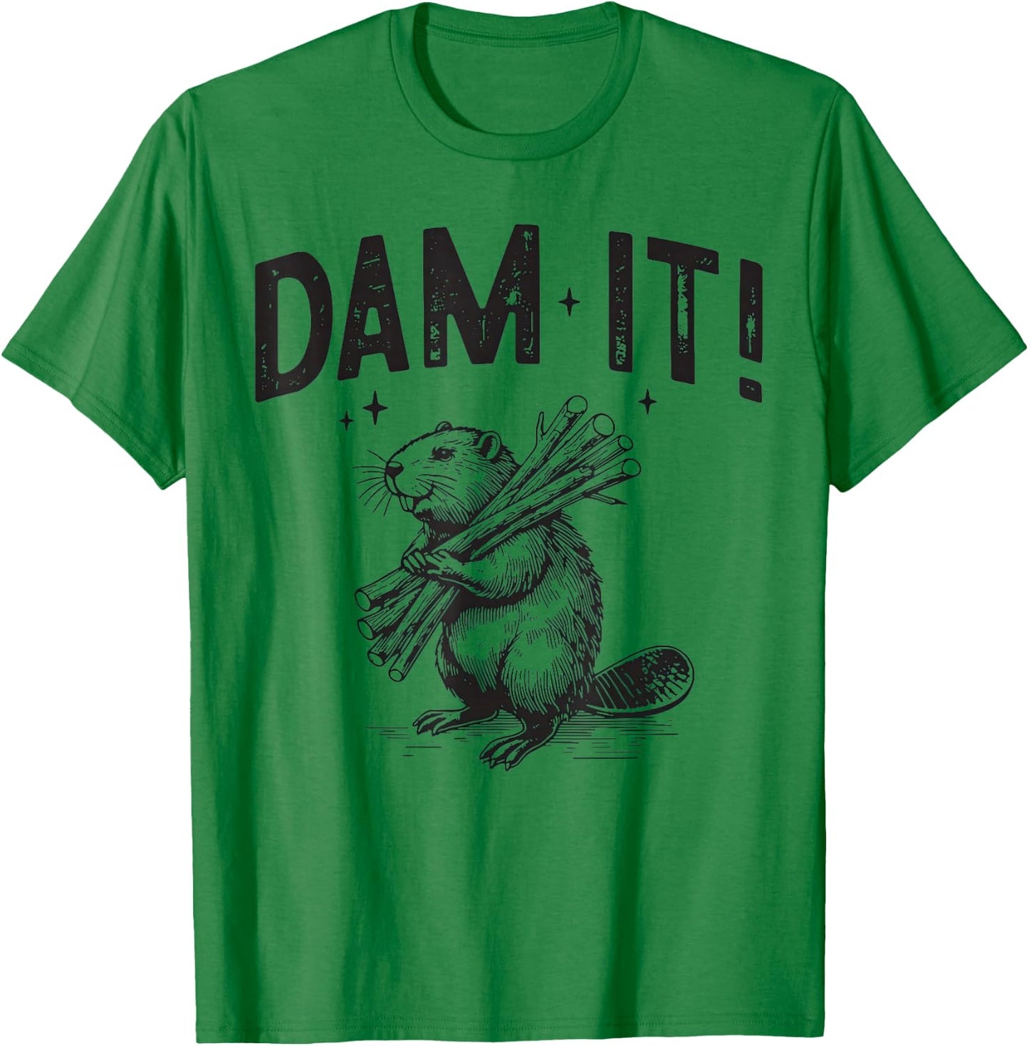 Dam it Beaver Animal T-Shirt - T-Shirt | Irish Green