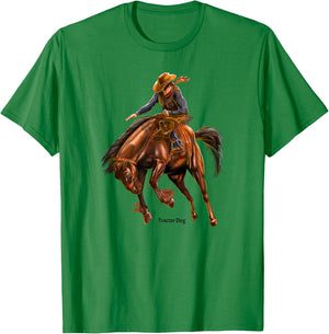 Bucking Bronco Rodeo T-Shirt - T-Shirt | Irish Green