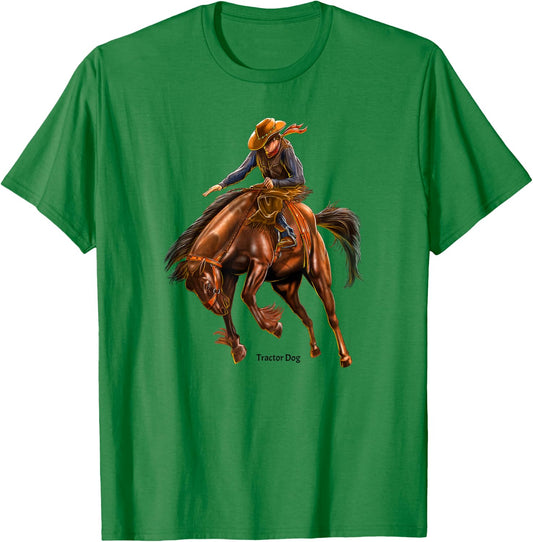 Bucking Bronco Rodeo T-Shirt - T-Shirt | Irish Green