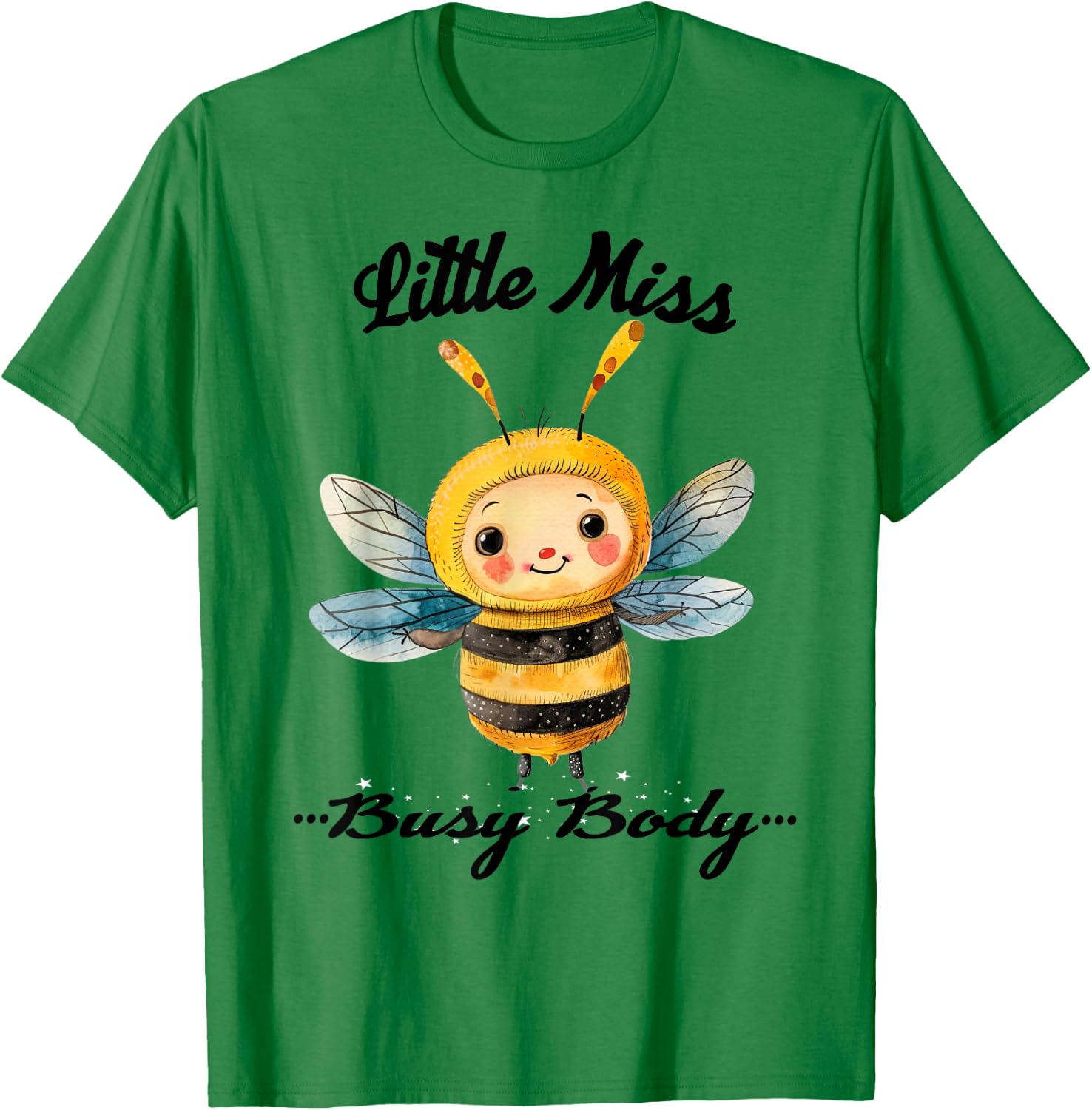 2024 Halloween Costume Cute Little Miss Busybody Bee Funny T-Shirt - T-Shirt | Irish Green
