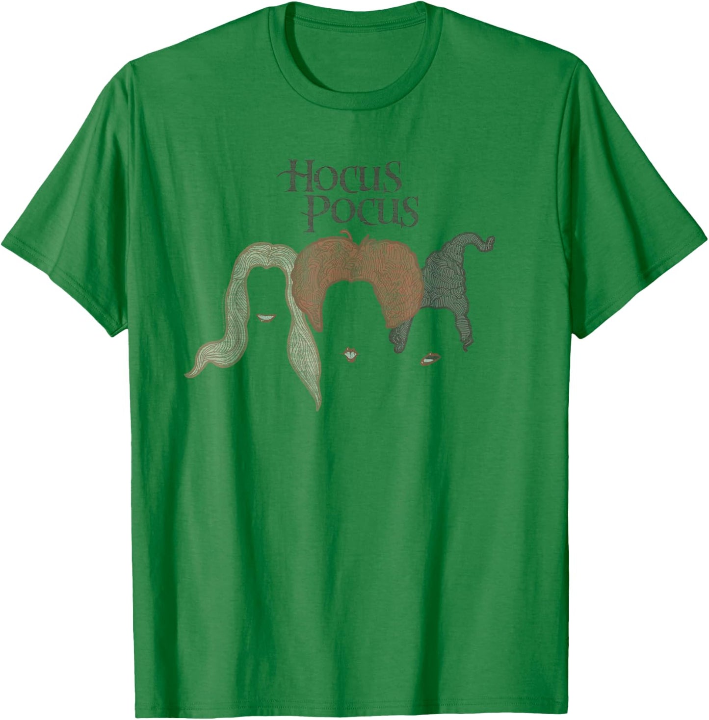 Hocus Pocus - Sanderson Sisters Hair Silhouettes T-Shirt - T-Shirt | Irish Green