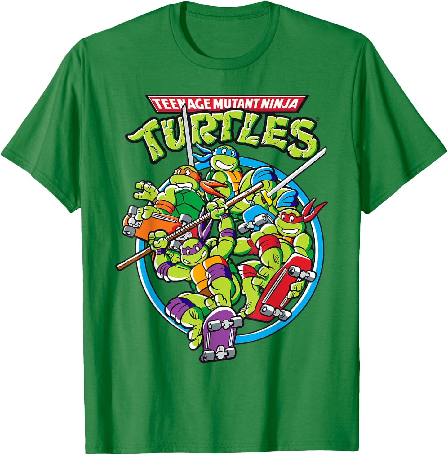 Teenage Mutant Ninja Turtles Skateboarding Team T-Shirt - T-Shirt | Irish Green