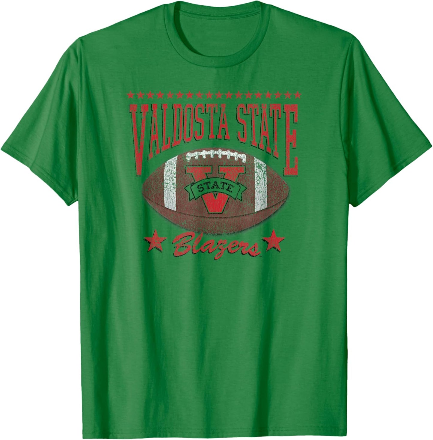 Valdosta State Blazers Football Vintage Stars White T-Shirt - T-Shirt | Irish Green