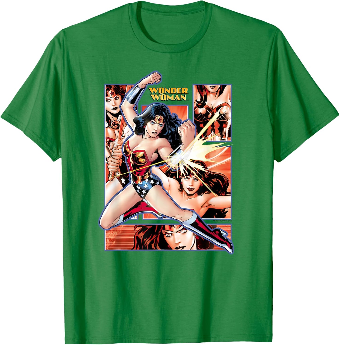 Wonder Woman Comic Panels T-Shirt - T-Shirt | Irish Green