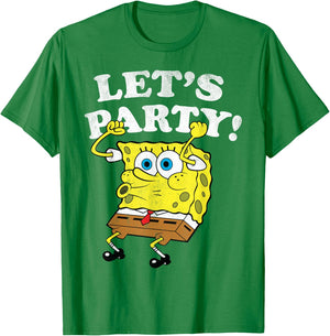 Spongebob Squarepants - Let's Party! T-Shirt - T-Shirt | Irish Green