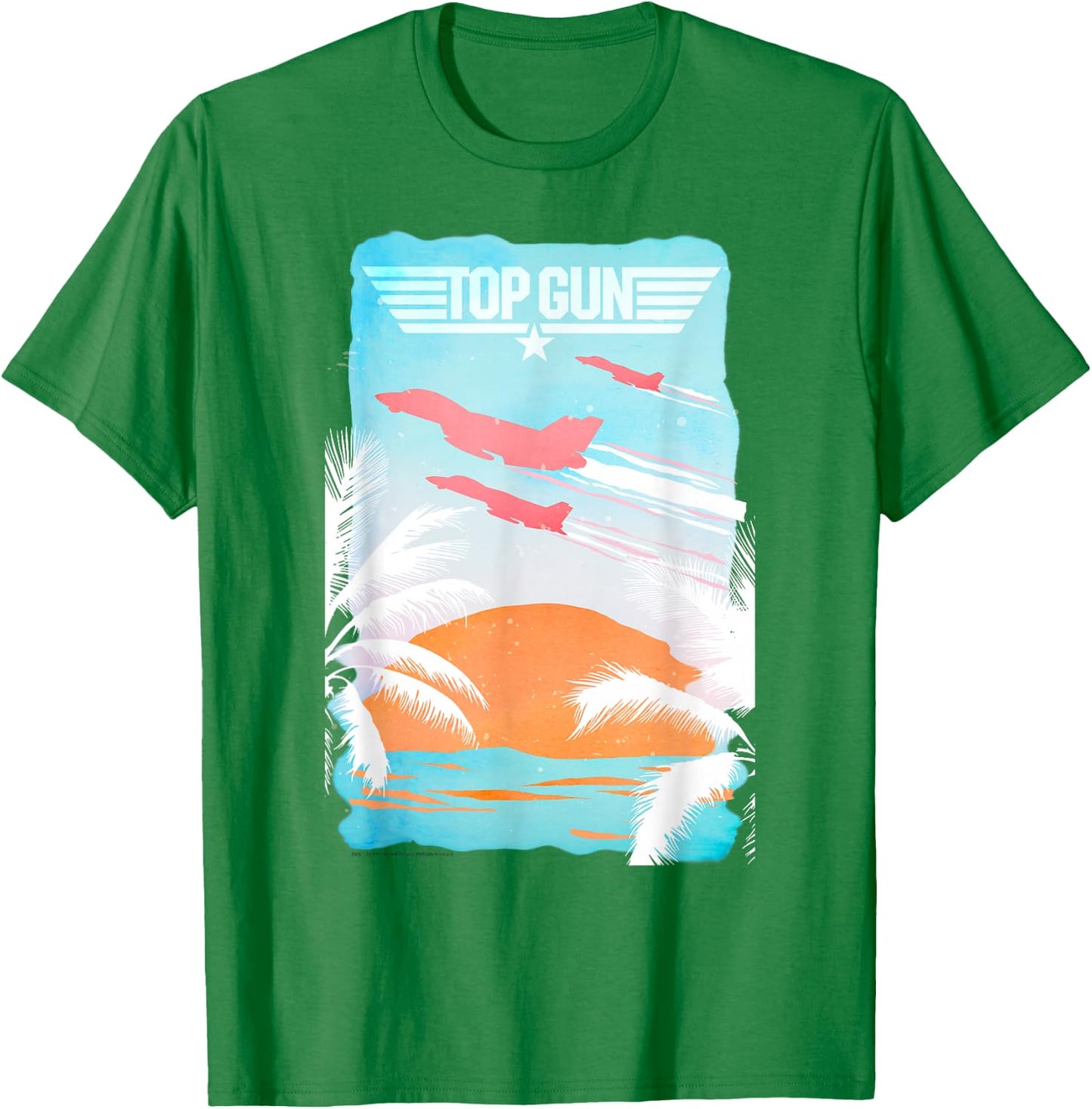 Top Gun Baja Sunset Action Movie T-Shirt - T-Shirt | Irish Green