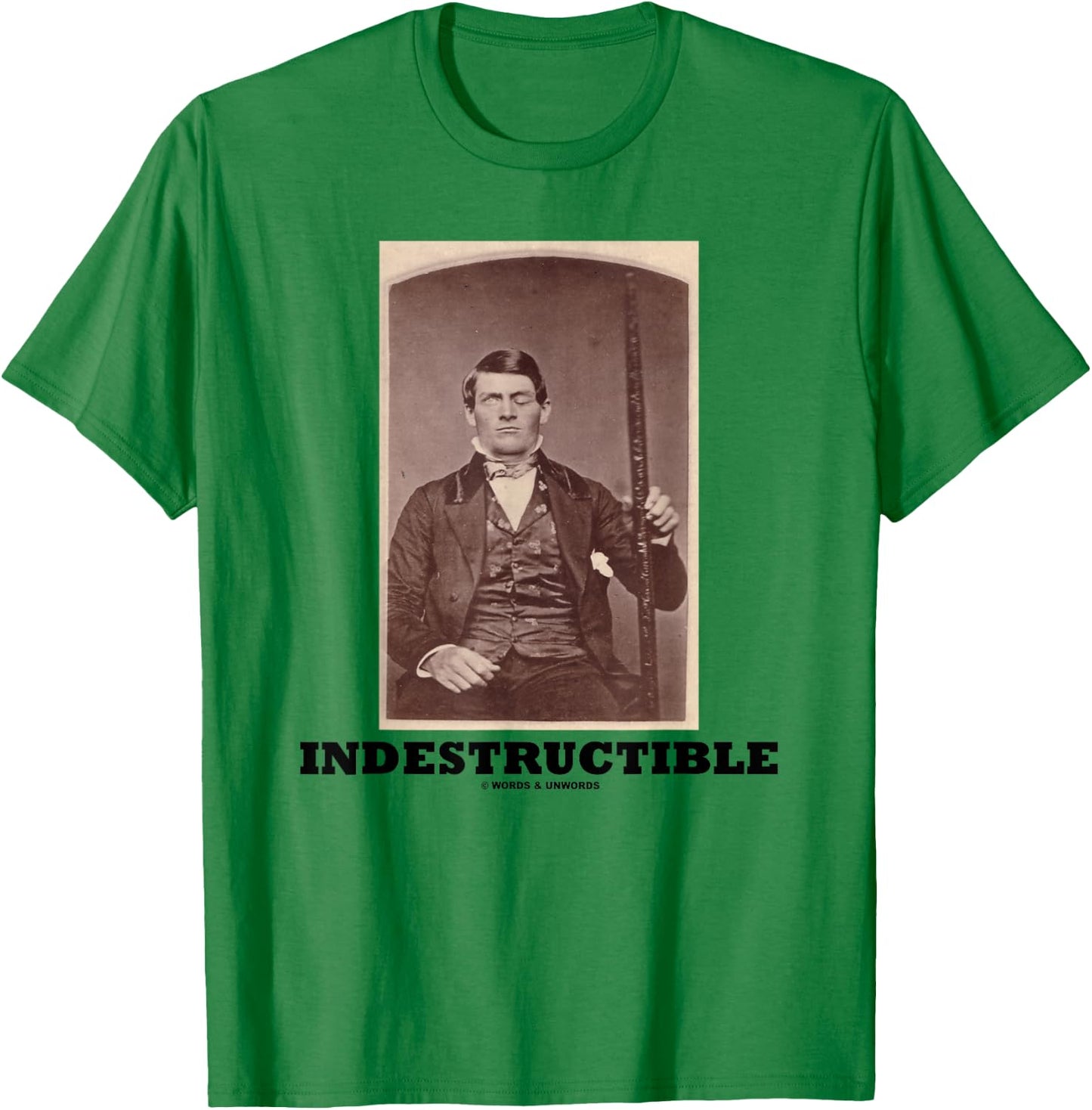 Indestructible Phineas Gage Neurology Psychology Humor T-Shirt - T-Shirt | Irish Green