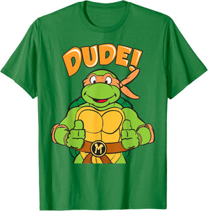 Teenage Mutant Ninja Turtles Michelangelo Dude T-Shirt - T-Shirt | Irish Green