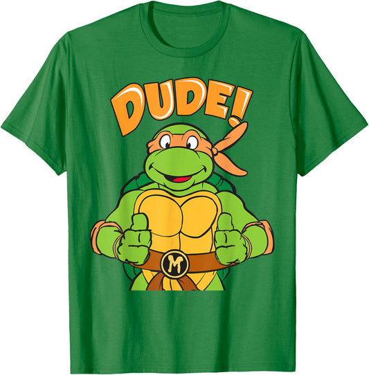 Teenage Mutant Ninja Turtles Michelangelo Dude T-Shirt - T-Shirt | Irish Green