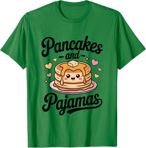 Cute Kawaii Pancakes and Pajamas Sleepover Breakfast Lover T-Shirt - T-Shirt | Irish Green