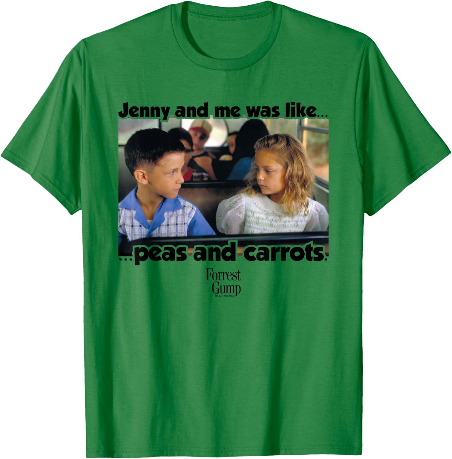 Forrest Gump Jenny And Me Was Like Peas And Carrots T-Shirt - T-Shirt | Irish Green