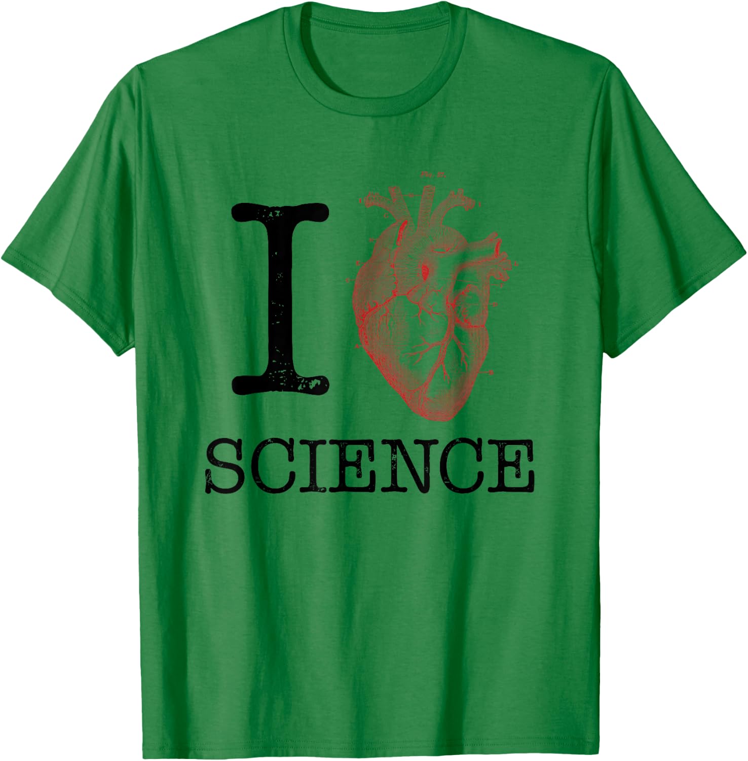 I Love Heart Science T Shirt - Biology Teacher Women Kids T-Shirt - T-Shirt | Irish Green