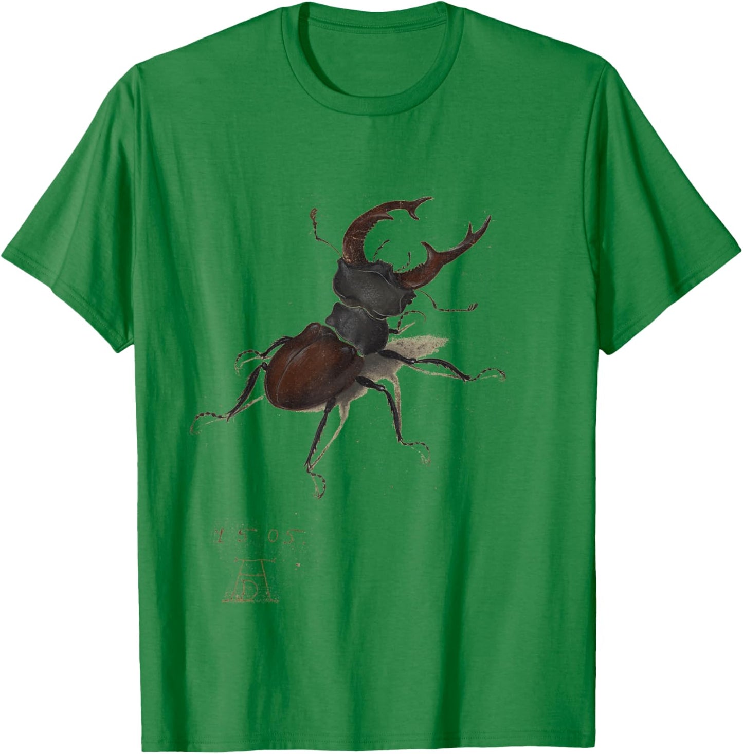Insects Bugs Vintage Entomology Albrecht Durer Stag Beetle T-Shirt - T-Shirt | Irish Green